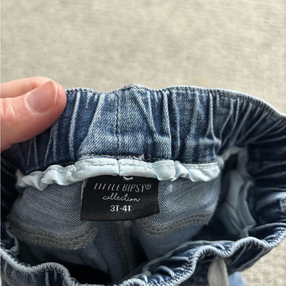 Little Bipsy Classic denim joggers 3t/4t - Picture 3 of 3